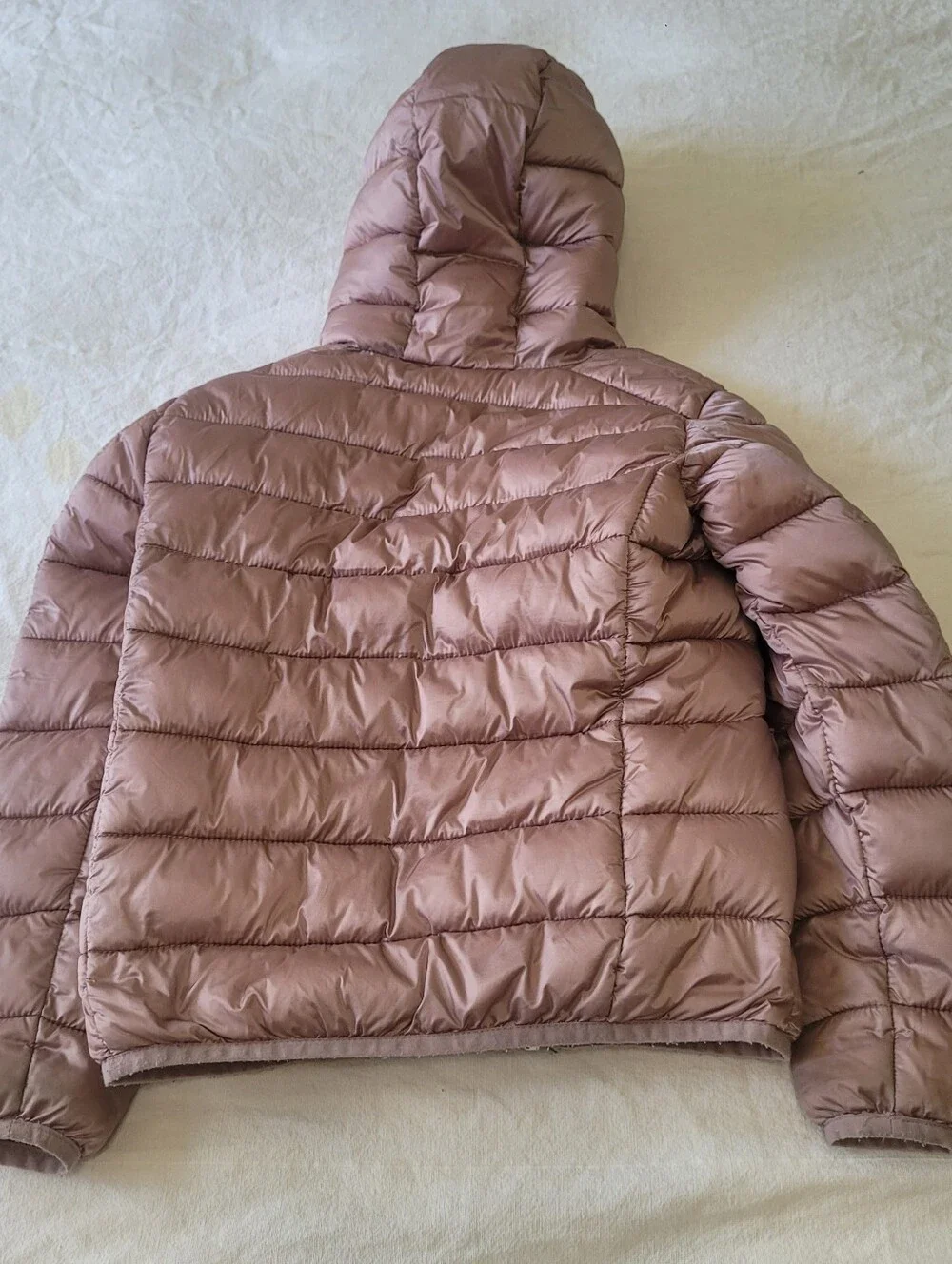 Save The Duck Kid's Hooded Puffer Jacket Synthetic Down Outdoor Size 8 Mauve